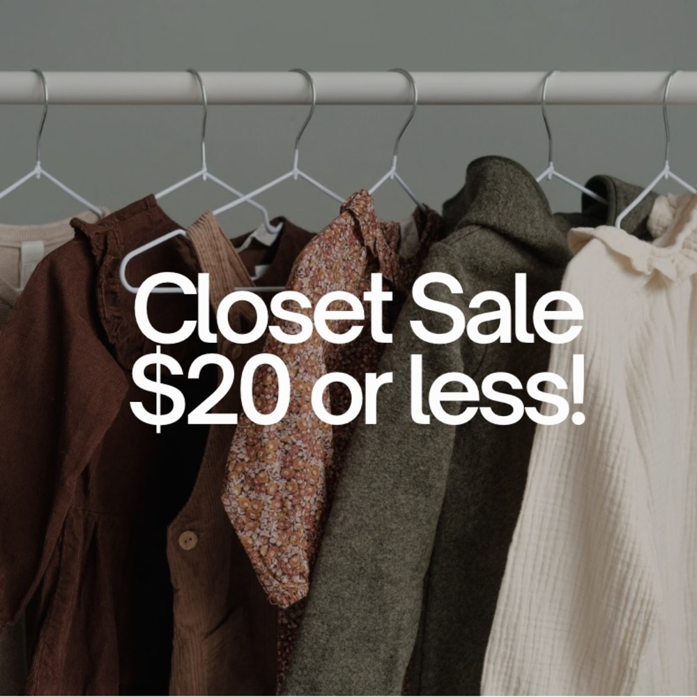 CLOSET SALE $20 OR LESS!